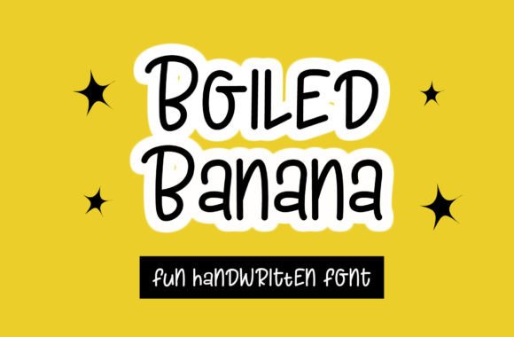 Boiled Banana Font Poster 1