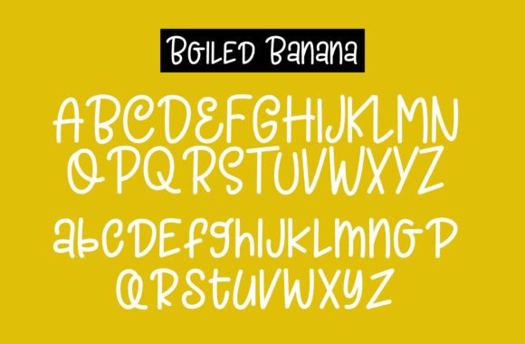Boiled Banana Font Poster 4