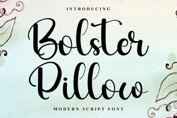 Bolster Pillow Font Poster 1