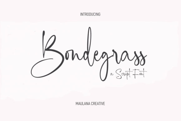 Bondegrass Script Font Poster 1