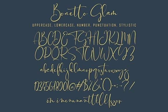 Bonetto Glam Font Poster 11