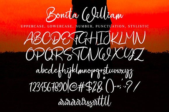 Bonita William Font Poster 8