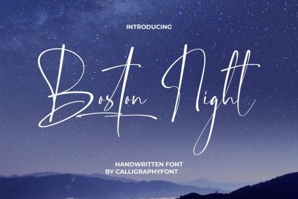 Boston Night Font Poster 1