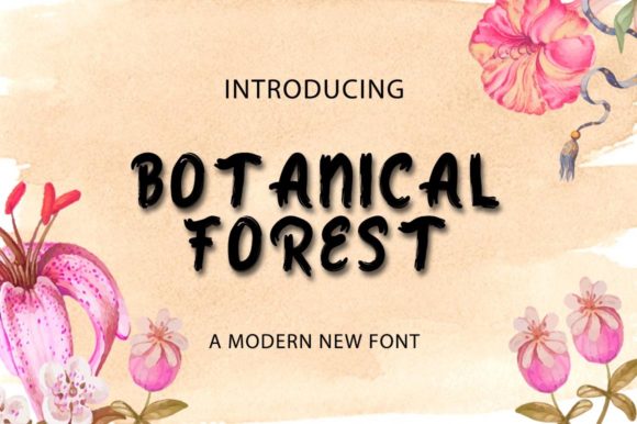 Botanical Forest Font Poster 1
