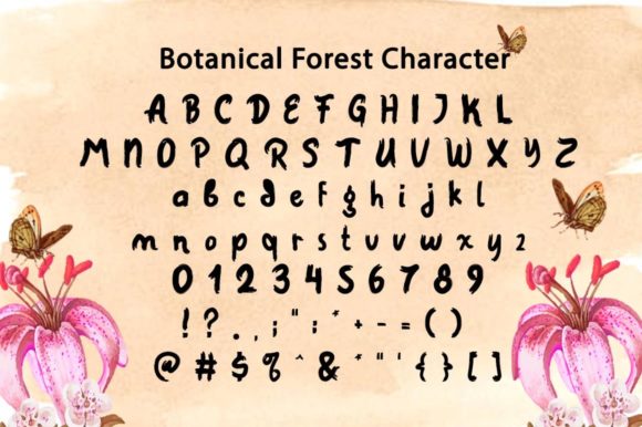 Botanical Forest Font Poster 5