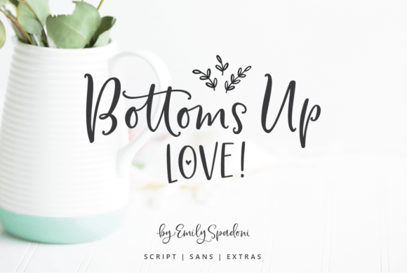 Bottoms Up Love Duo Font Poster 1