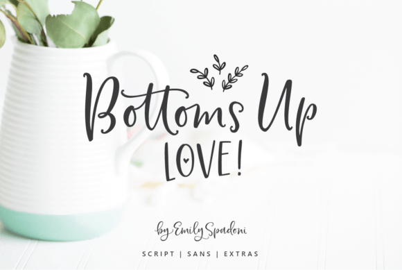 Bottoms Up Love Duo Font Bottoms Up Love Duo Font Poster 1