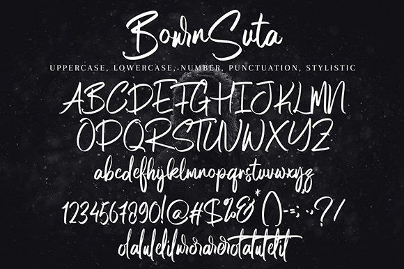 Bourn Suta Font Poster 9