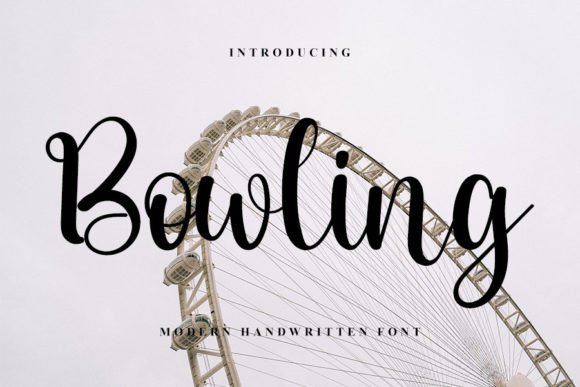 Bowling Font Poster 1