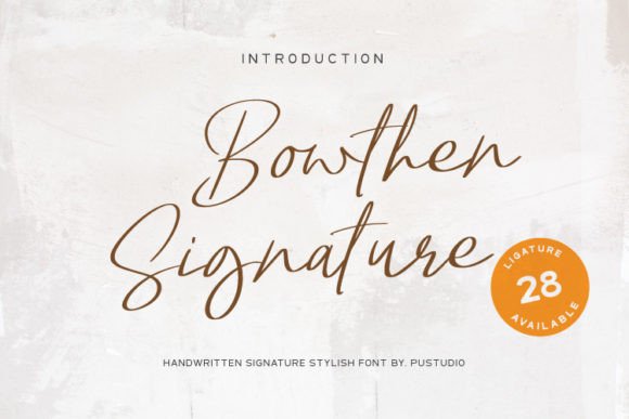 Bowthen Signature Font Poster 1