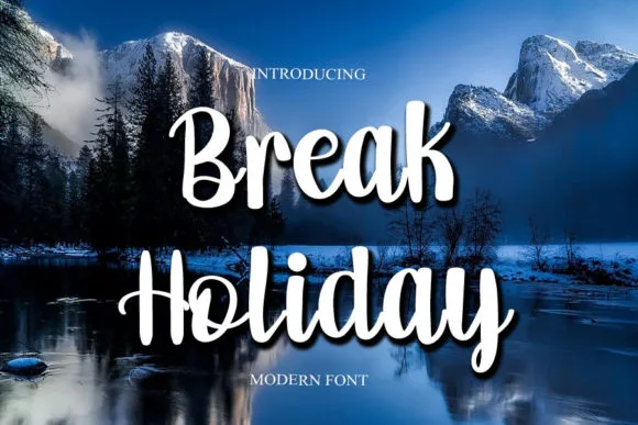 Break Holiday Font Break Holiday Font Poster 1