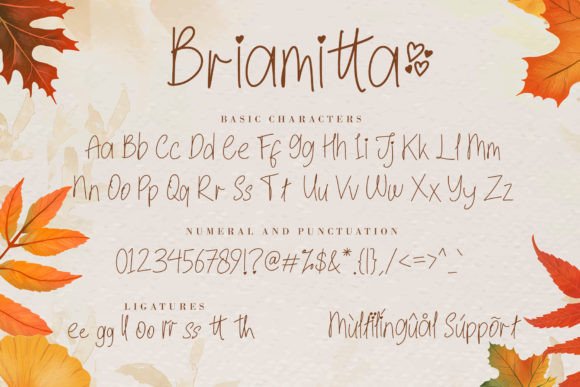 Briamitta Font Poster 7