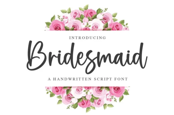 Bridesmaid Font Bridesmaid Font Poster 1