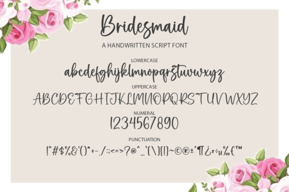 Bridesmaid Font Poster 6