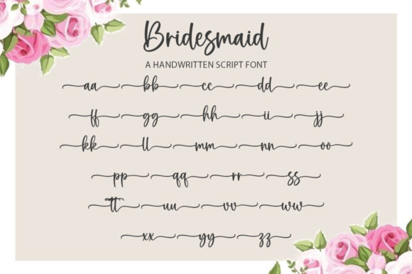 Bridesmaid Font Poster 7
