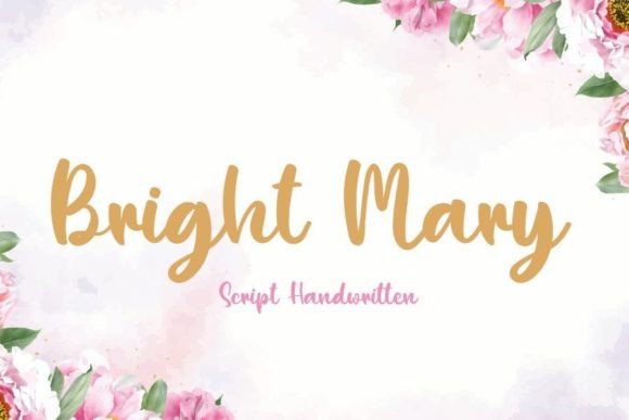 Bright Mary Font Poster 1