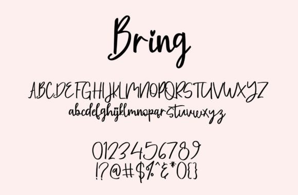 Bring Font Poster 3