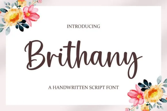 Brithany Font Brithany Font Poster 1
