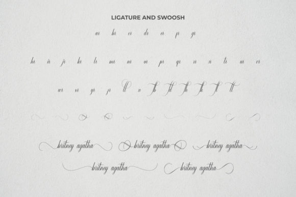 Britney Agatha Font Poster 7