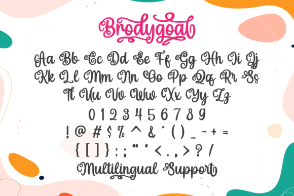 Brodygoal Font Poster 2