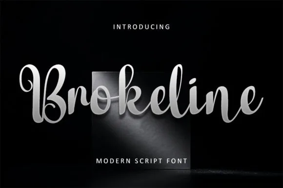 Brokeline Font Brokeline Font Poster 1