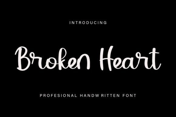 Broken Heart Font Poster 1