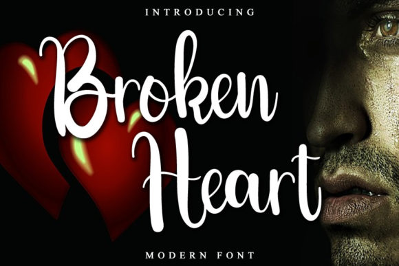 Broken Heart Font Poster 1