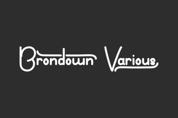 Brondown Various Font