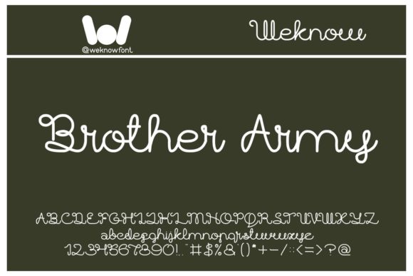 Brother Army Font Poster 1