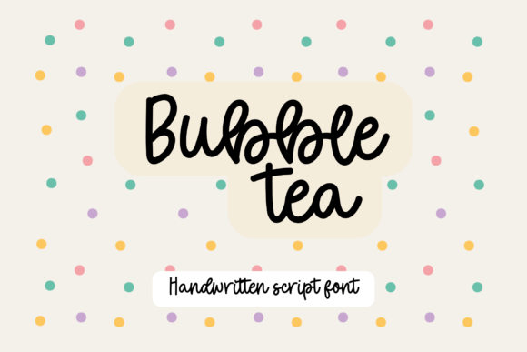 Bubble Tea Font Poster 1