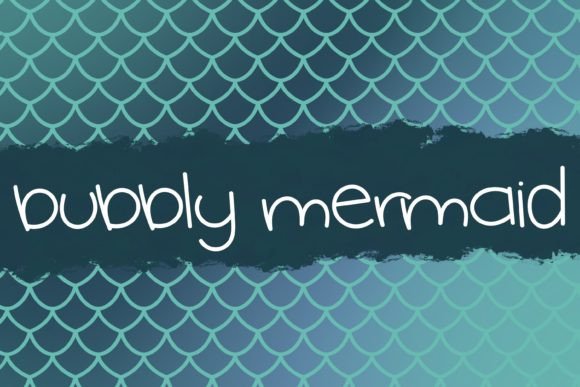 Bubbly Mermaid Font Poster 1