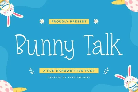 Bunny Talk Font Bunny Talk Font Poster 1