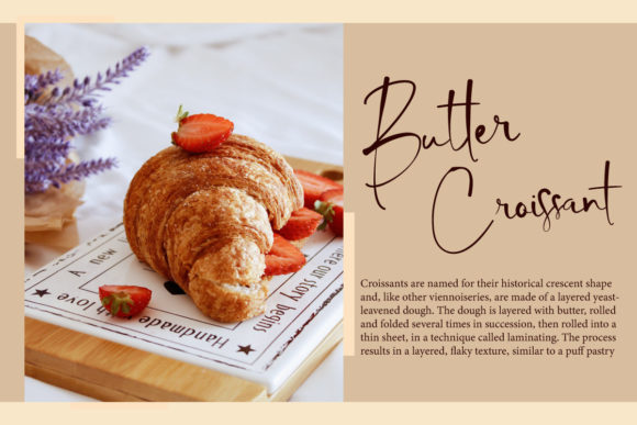 Butter Croissant Font Poster 8