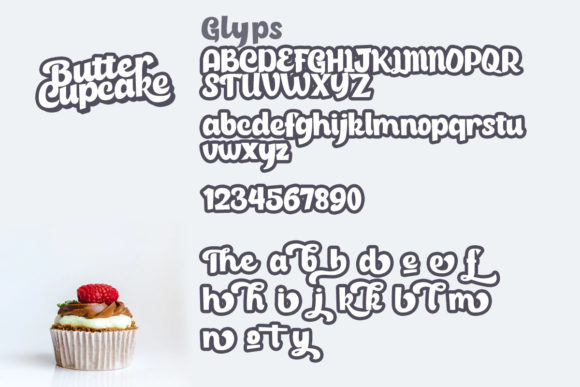 Butter Cupcake Font Poster 5