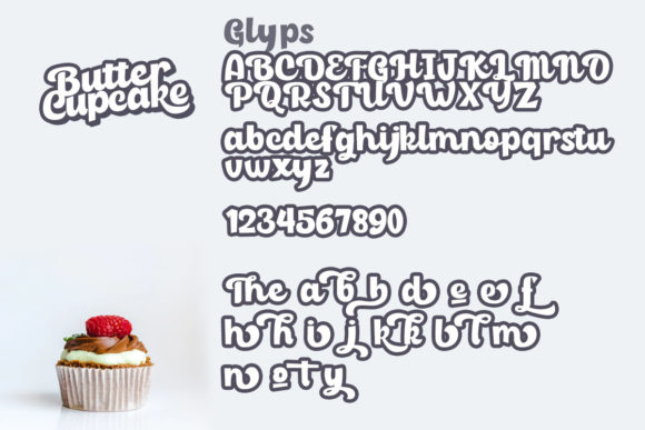 Butter Cupcake Font Poster 6