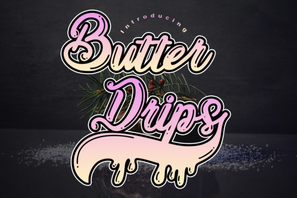 Butter Drips Font Poster 1