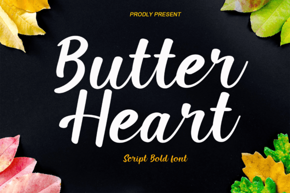 Butter Heart Font Poster 1