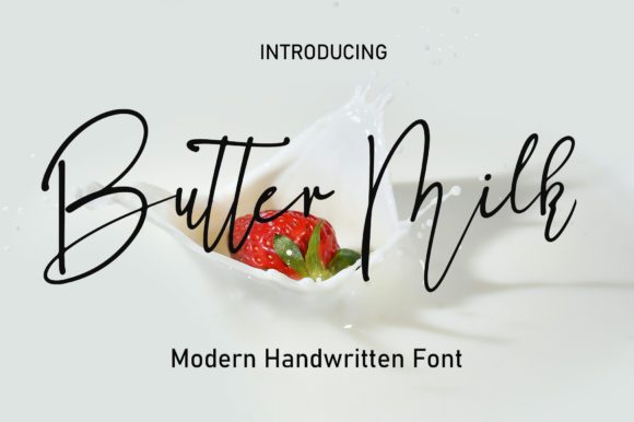 Butter Milk Font Poster 1