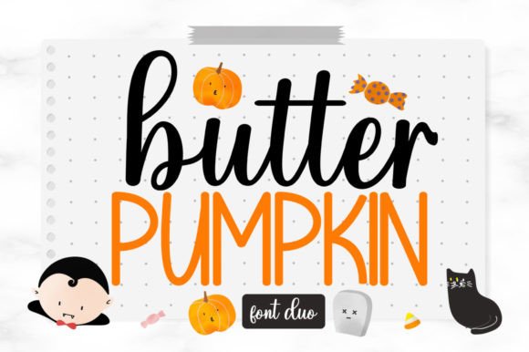 Butter Pumpkin Duo Font Poster 1