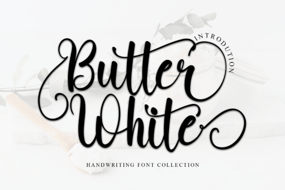 Butter White Font Poster 1