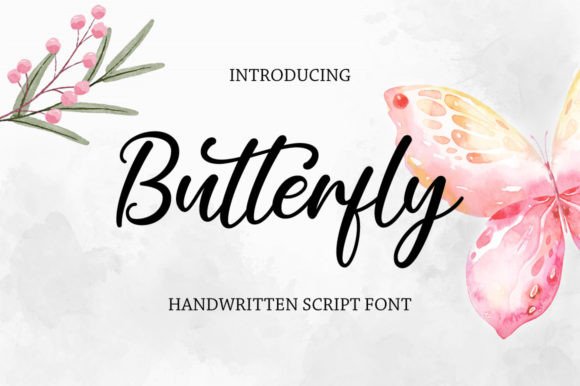 Butterfly Font Poster 1