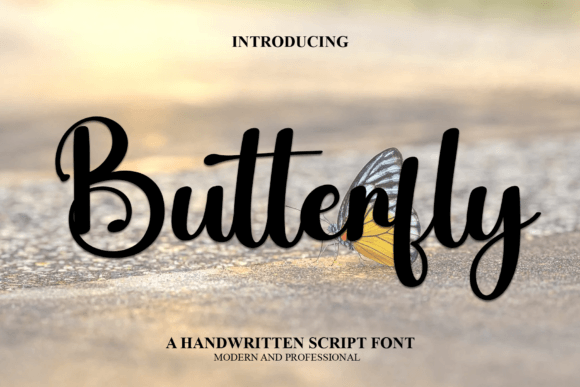 Butterfly Font Butterfly Font Poster 1