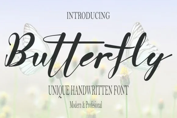 Butterfly Font Poster 1