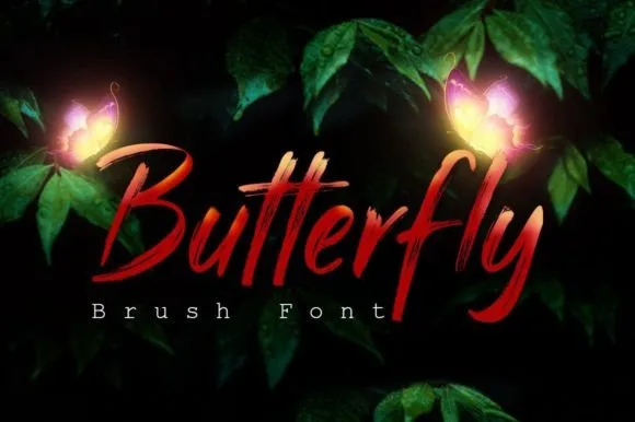 Butterfly Font Butterfly Font Poster 1