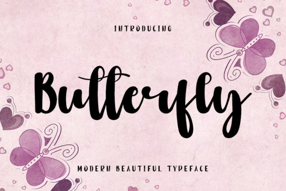 Butterfly Font Poster 1