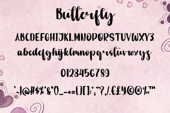 Butterfly Font Poster 4