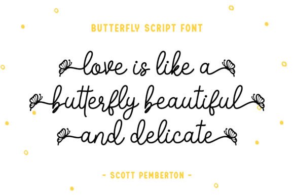 Butterfly Duo Font Poster 3