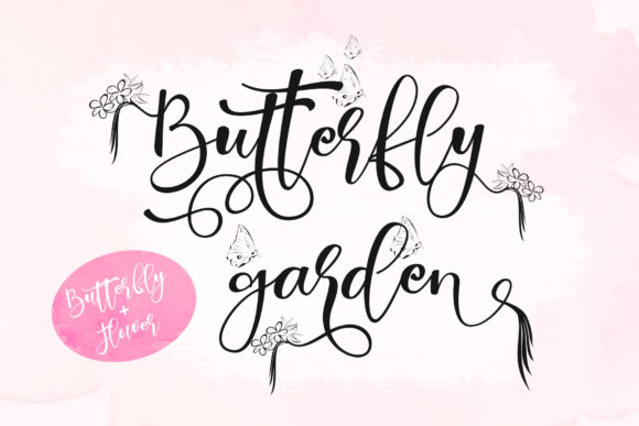 Butterfly Garden Font Poster 1