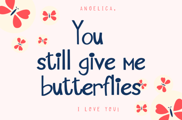 Butterfly Moon Font Poster 4