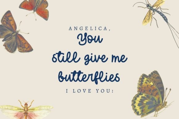 Butterfly Signature Font Poster 2